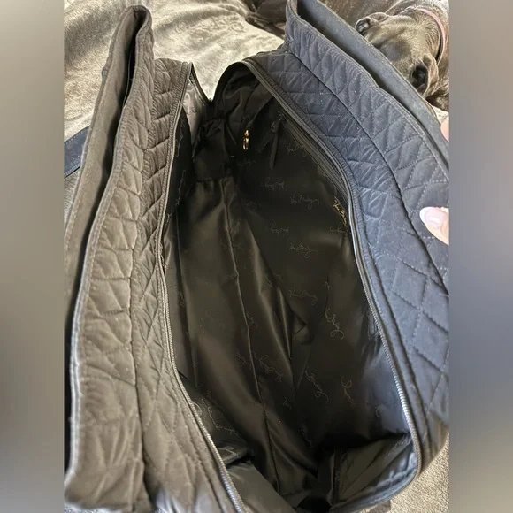 Vera Bradley Black Quilted Weekender Tote - Picture 5 of 12